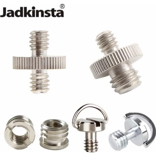 Jadkinsta 1/4" to 3/8" Thread Camera Screw Mount Adapter for DSLR Camera Tripod Light Stand Quick Release Plate Male to Female