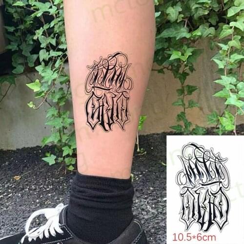Waterproof Temporary Tattoo Sticker Tricks English Font Swallow Flash Tatoo Fake Tatto Arm Leg Wrist Foot Hand for Men Women
