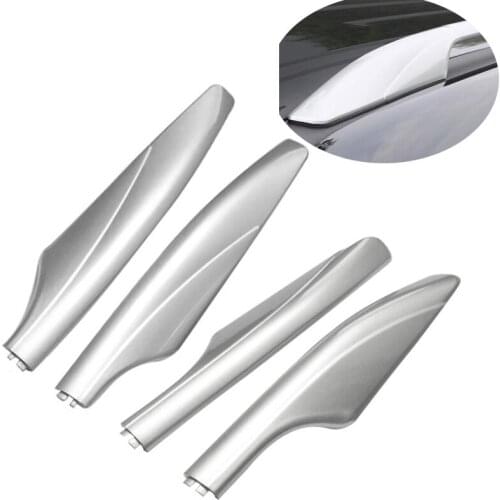 For Nissan Patrol Y62 2010 - 2017 Armada 2017-2019 Silver ABS Roof Rack Bar Rail End Protection Replacement Cover Shell 4PCS