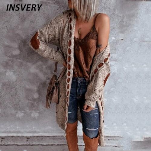 New Knitted Cardigan Women Elegant Print Long Sleeve Coat Women Hooded Sweater Autumn Winter Long Cardigan Female Streetwear