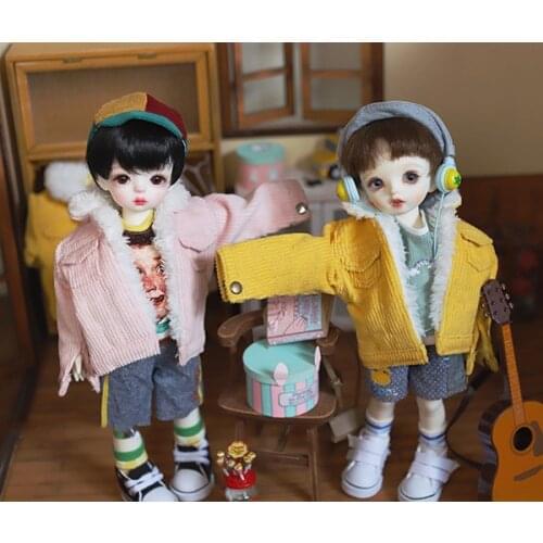 1/6 1/4 Scale BJD Clothes Casual Fashion Cute Winter Padded Jacket Corduroy Coat For BJD/SD YOSD MSD Doll Accessories C0957