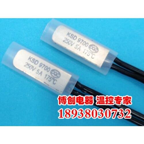 10pcs/Temperature switch Temperature control switch KSD9700 180 Degrees Normally closed N.C 5A250V