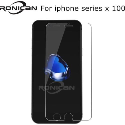 100Pcs 9H Glass on iPhone X XR XS MAX Tempered Glass Screen Protector for iPhone 6 6S 7 8 Plus 5 5S 5C SE 2020 Protective film
