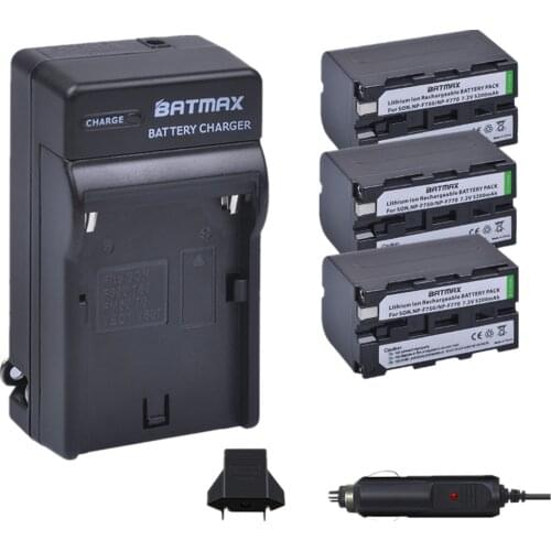 3pc NP-F750 NP F770 Battery+Car Charger+EU Plug for Sony NP F970 F960 ccd-tr917 ccd-tr940 ccd-trv101 ccd-trv215