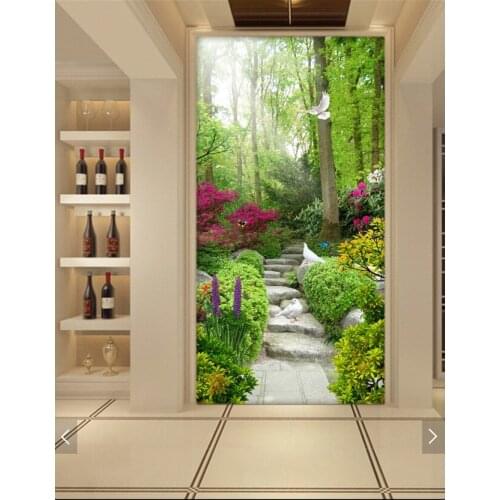 3d room wallpaper custom mural non-woven Wall sticker beautiful Natural step pigeons porch painting photo wallpaper for walls 3d