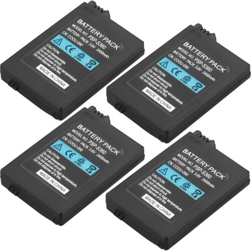 4PCS 2400mAh PSP-S360 For Sony PSP3004 PSP2001 PSP3001 PSP2008 PSP2004 PSP3002 PSP2000 PSP3000 PSP3008 Battery For PlayStation