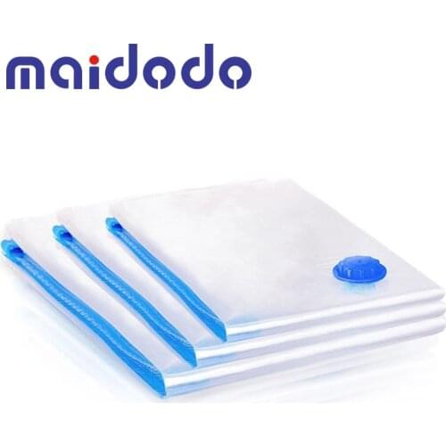 5PCS Vacuum Bag Storage Bag Home Organizer Transparent Border Foldable Clothes Organizer Seal Compressed Travel Saving Bag