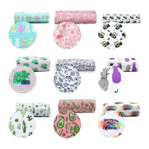 50*150cm Patchwork Printed 4 Ways Stretch Knit Fabric for Tissue Kids Home Textile for Sewing Quilting Fabric Doll,c10901