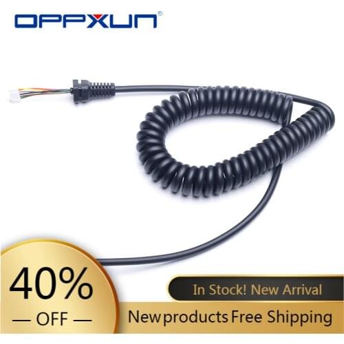 Car Hand Speaker Microphone Replacement Mic Cables Cord Wire For YAESU MH-48A6 For Car Radio Talkie Walkie Telephone Spring Li