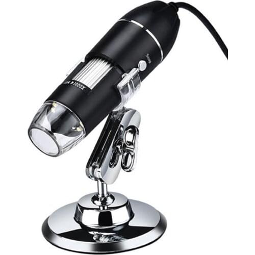 Adjustable 1600X 3 in 1 USB Digital Microscope Type-C Electronic Microscope Camera For Solding 8 LED Zoom Magnifier Endoscope