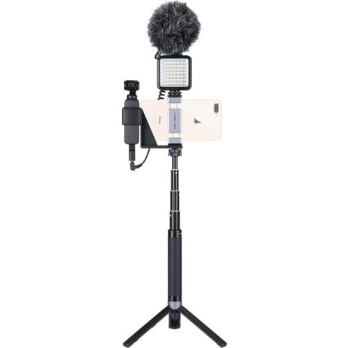 PGYTECH Phone Holder Mount Bracket Set Fixed Stand Bracket for DJI Osmo Pocket Gimbal Accessories & Mic Adapter Port