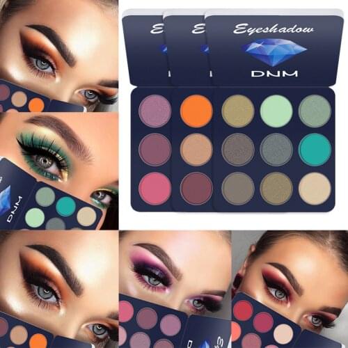 DNM 9 Colors Professional Matte Eyeshadow Pallete Waterproof Natural Shimmer Glitter Eye Makeup Eye Shadow Cosmetic TSLM1