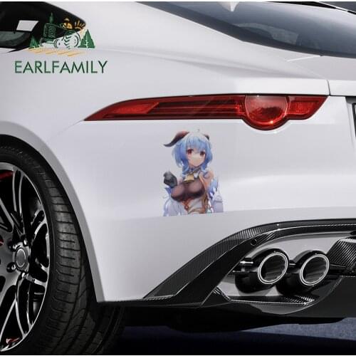 EARLFAMILY 26cm x 19cm For Genshin Impact Car Stickers Vinyl Material Decal Motorcycle Personality Sunscreen Occlusion Scratch