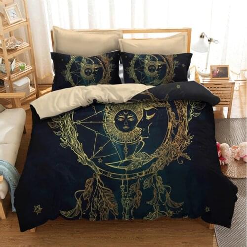 Fanaijia 3d Dreamcatcher Duvet Cover With Pillowcase back Sun god Bedding Set King queen Size Quilt Cover bed line