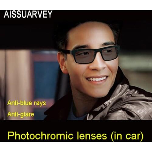 1.56 Anti-glare Anti-blue Lights Photochromic Glasses Lenses Optical Prescription Blue Rays Block Drive Lenses Transition In Car