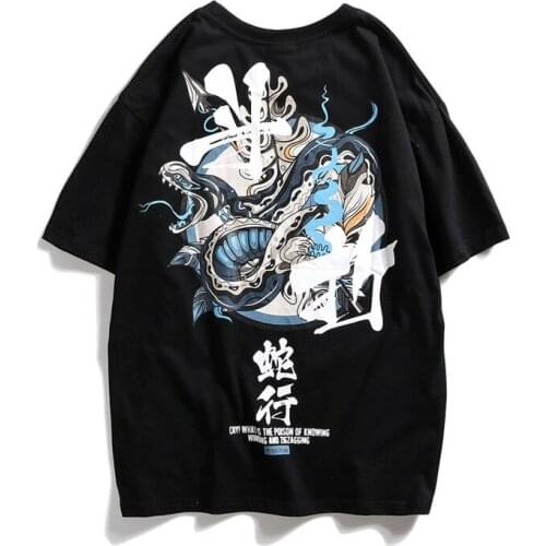 Japanese Anime T Shirt Men Cotton Printed Harajuku Male Top 2021 New Arrival Unisex Streetwear T-shirt Casual Oversized T Shirts