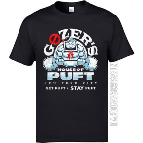 Free Coupon House of Puft Top T-shirts Exercise Bodybuilding Tshirts Autumn Tops Tees Wholesale 100% Cotton Europe Tshirts Men