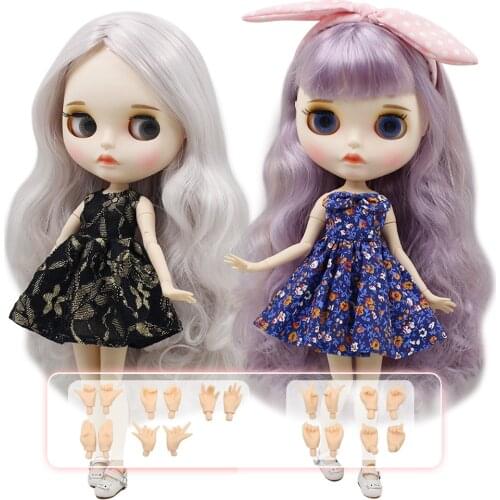 ICY 1/6 bjd custom doll 30cm joint body matte face with eyebrows Lip gloss gift toys