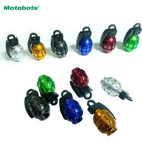 MOTOBOTS 4Pcs/set Alloy Valve Caps Bicycle MTB BMX Tire Valve Anti-Dust Covers Top 6-Color #FD-5489