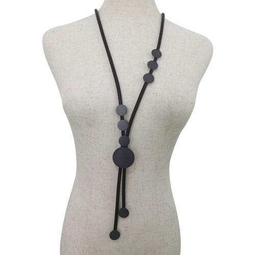 YD&YDBZ Handmade Leather Rope Statement Necklace For Women Steampunk Sweater Chain Women 's Clothes Jewelry Decoration Necklaces