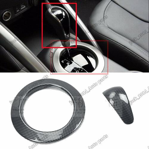 Carbon Fiber Gear Panel Gear Shift Knob Cover Garnish for HYUNDAI Veloster 2011-2017