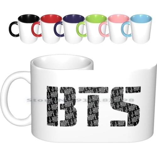 / Boys Logo / Font J-Hope Ceramic Mugs Coffee Cups Milk Tea Mug Boys Kim Taehyung V Jin Kim Seokjin Suga Min Yoongi Rap