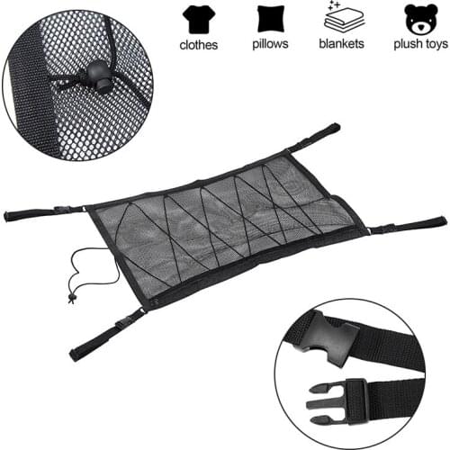 Mayitr 1pc 90x65cm Car Ceiling Storage Mesh Universal Trunk Cargo Organizer Storage bag for Car Roof Interior Stowing Tidying