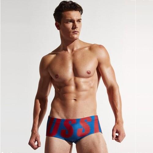 Fashion Printing Mens Swimsuit 2020 Sexy Swimwear Men Shorts Low Waist Bathing Suit Beach Wear Quick-drying Summer Swim Trunks