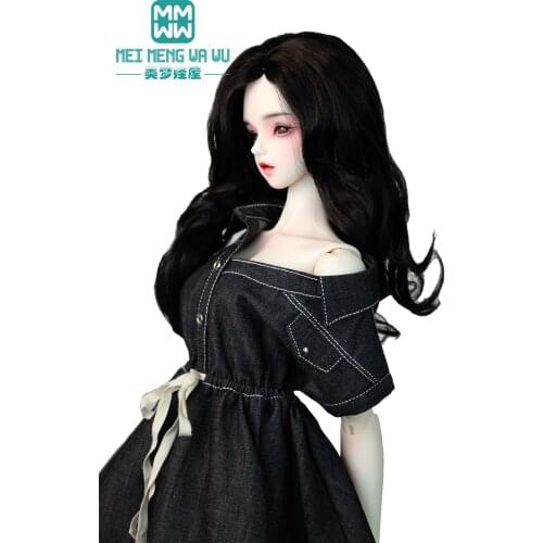 Fits 58cm-60cm Spherical joint doll 1/3 SD BJD doll clothes Fashion denim dress Girls gift