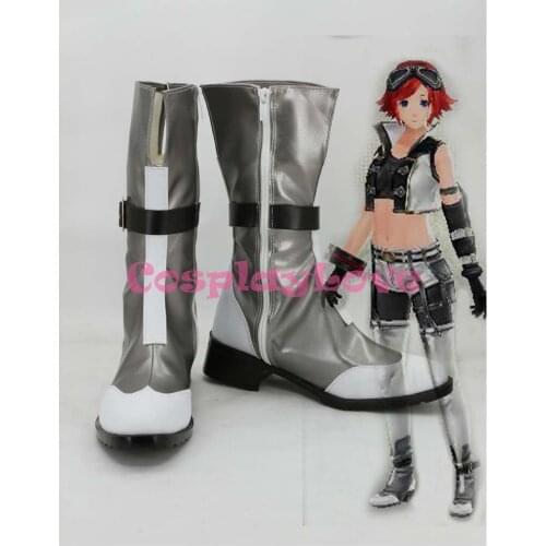 Newest Custom Made Japanese Game God Eater 2 Ciel Alencon Silver Cosplay Boots Shoes For Christmas Halloween CosplayLove