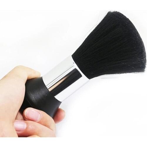 Brush For Cleaning Hair After Cutting Soft Black Instrument For Hairdresser And Shaver For Cleaning Neck And Face