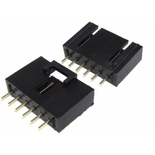 1pcs/lot Stright Pin Header 6pin 2.54MM with lock single row Needle Pin Header Strip Header Connector