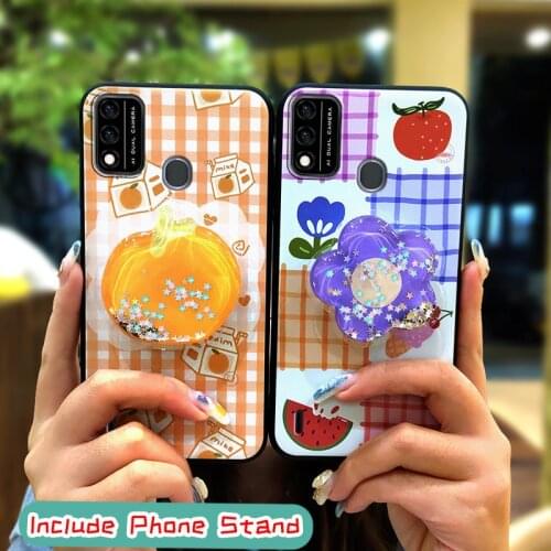 Original Cover Phone Case For Itel A48 Kickstand foothold For Girls Silicone For Woman Durable