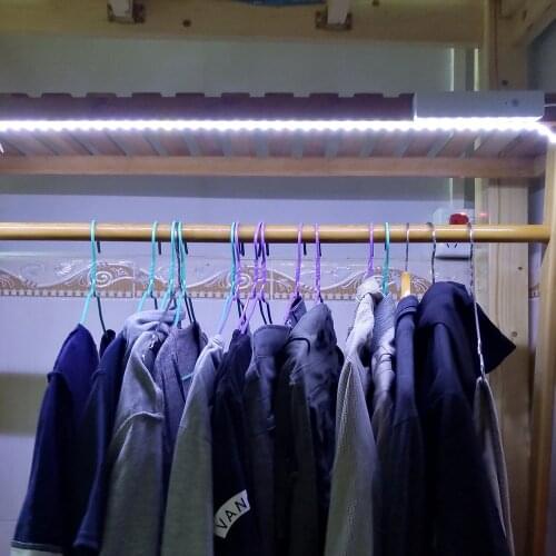 1M PIR Motion Sensor Night Ligt LED Light Strip Wireless Battery Operated For Wardrobe Cabinet Closet Under Bed Kitchen 3 Modes