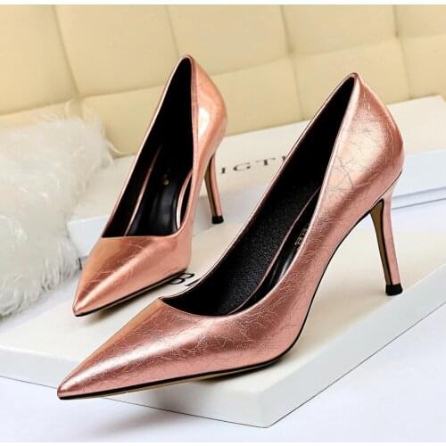 High Heels Sexy Wedding Shoes Stiletto Shoes Nude Red Heels Pointed Toe Large Size Lady Sexy Pumps Summer Dress Shoes size 34-43