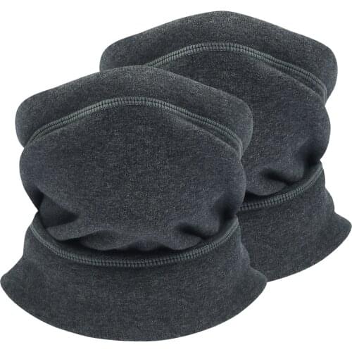 Unisex Warm Knit Soft Fleece Lined Multifunction Mask Winter Solid Color Scarf Freely Elastic Wrapped Head Adjustable Cap Scarf