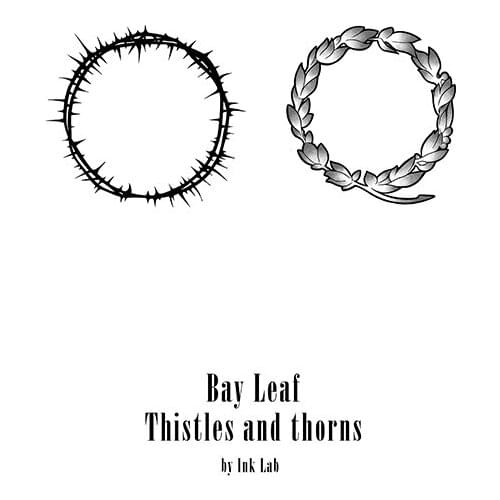 29MM×27MM laurel thorn ring tattoo stickers waterproof men and women durable retro Gothic hands and ankles minimalist