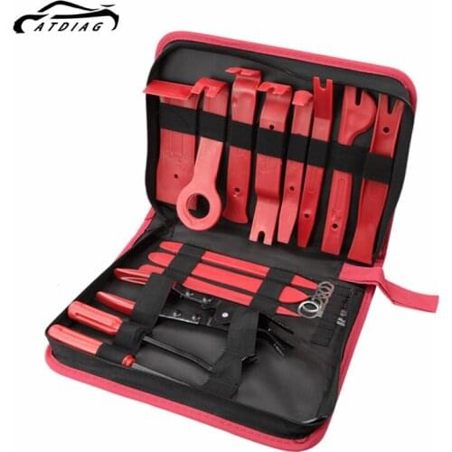 High quality Red Remover Removal Puller Pry Tool Car Door Panel Trim Upholstery Retaining Clip Plier Tool Hand Tool Set