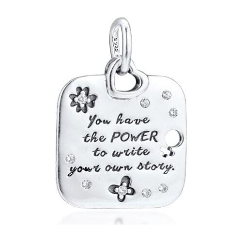 Female Power Sign Charms for Jewelry Making Women Empowerment Pendant for Small Chain Necklaces 925 Sterling Silver Jewelry