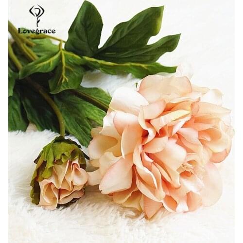 1 Head 1 Bud Big Silk Peonies Artificial Flowers Peonies Flowers Bride Bouquet Home Wedding Decor Scrapbooking DIY Fake Flowers