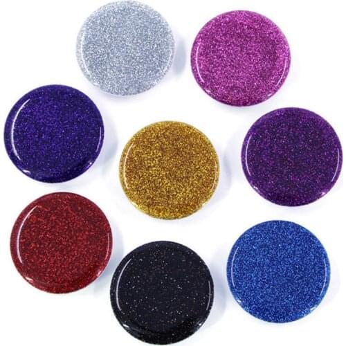 1pcs Glitter epoxy glue round mobile phone folding stretch bracket Phone Holder