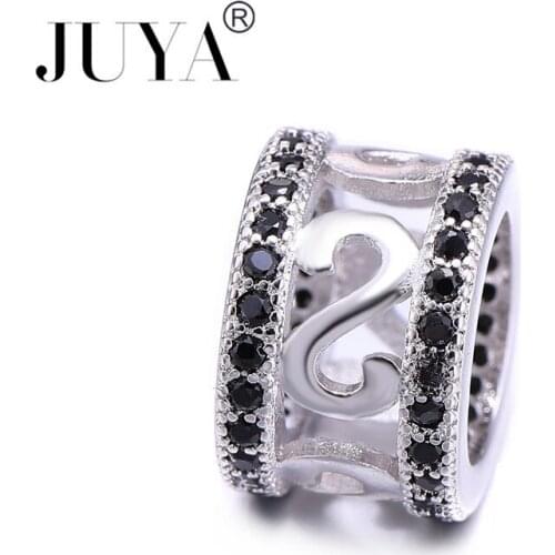 2019 fashion Jewelry Shining Zircon Micro Pave Beads For Jewelry Making Diy Copper Big Hole Czech Beads Charms Vintage Berloques