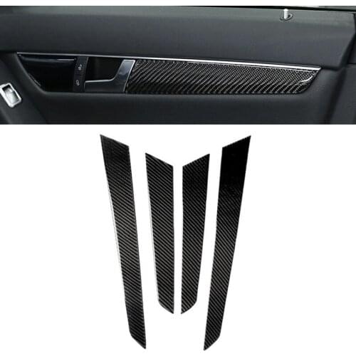4Pcs/Set car Inner Door Panel Sticker Interior Trim for Mercedes-Benz c class w204 stickers