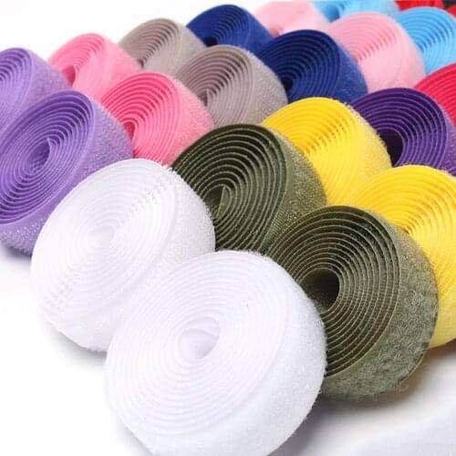 5Meter/Pairs 20MM Colorful Velcros No Adhesive Fastener Tape Hook and Loop Nylon Magic Tape Cable Ties DIY Sewing-on Accessories