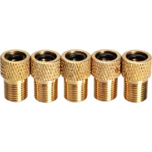 5 pcs/lot Pump Bicycle Convert Presta To Schrader Copper Bike Air Valve Adaptor Adapters Wheels Gas Nozzle Tube Cycling Tool