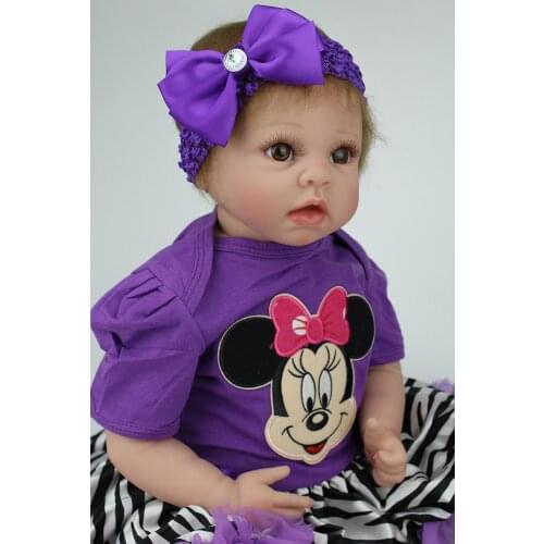 55cm 22 Inch Reborn Doll Collection Handmade Realistic Silicone Alive Baby Doll Princess Boy Girl Playmate Christmas Gifts