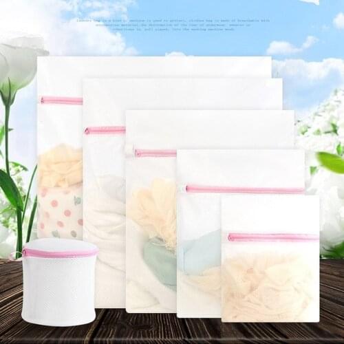 4 Sizes Zippered Mesh Laundry Wash Bags for Delicates Lingerie Socks Underwear