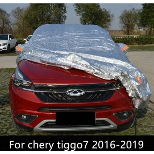For chery tiggo7 tiggo 7 2016-2019 Car aluminum film cloth plus velvet thickening car cover rain protection sun protection car