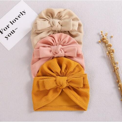 20Pcs/Lot,17 CM Baby Girls Boys Hair Accessories Kids Knitted Bows Turban Babes Hat Newborn Head Wraps for Beanies Hospital Caps