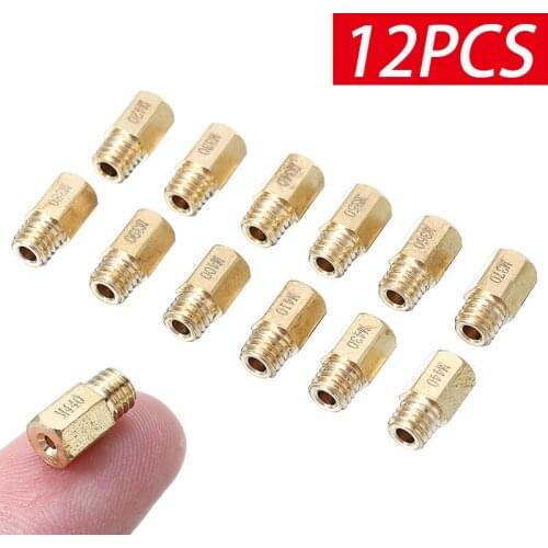12pcs Motorcycle Scooter Carburetor Main Jets Kit Mikuni VM TM TMX #330-#440 ATV Dirt Bike Parts Accessories Repair Tool